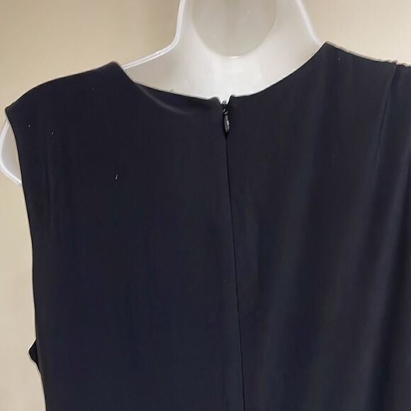 NWOT Luxe by Carmen Marc Valvo Ruffled Black Dress  Size 14W XL plus - Picture 6 of 13